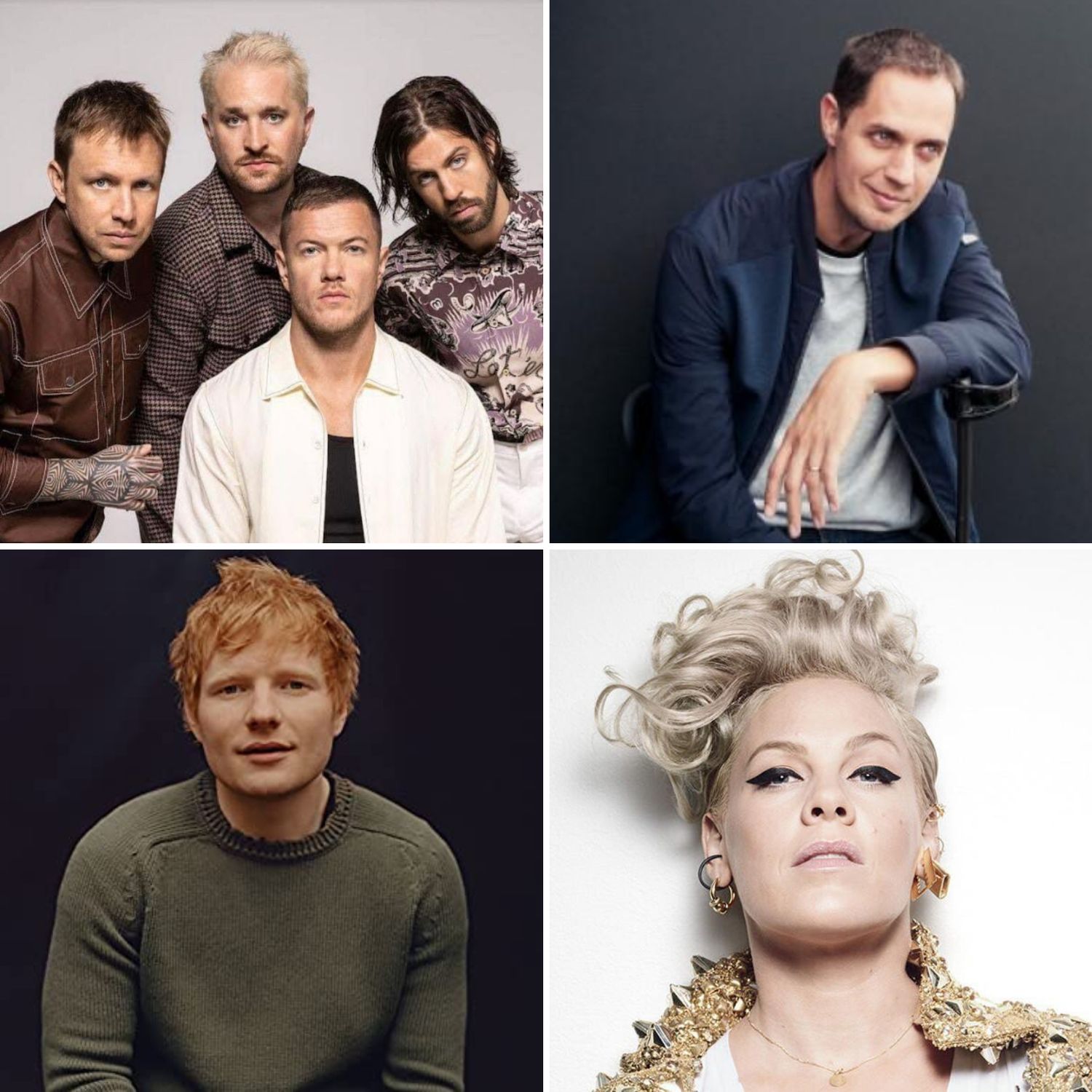 Imagine Dragons, Grand Corps Malade, Ed Sheeran et Pink font partie du Top 10 